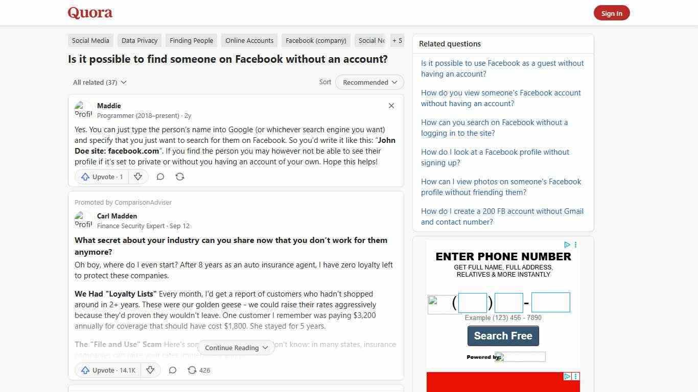 Is it possible to find someone on Facebook without an account? - Quora